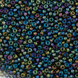 Preciosa Czech Seed Bead 8/0 Black Diamond AB (41010)