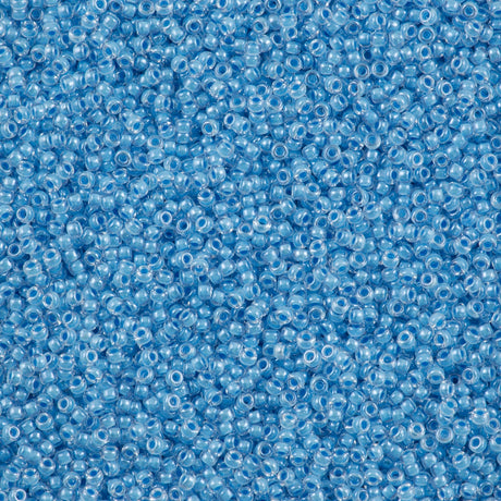 10g Miyuki Round Seed Bead 11/0 Inside Color Lined Faded Denim (221)