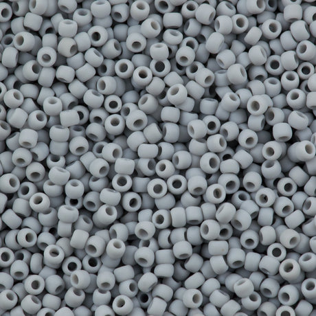 50g Toho Round Seed Bead 11/0 Opaque Matte Gray (53F)