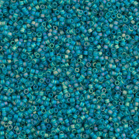 25g Miyuki Delica Seed Bead 11/0 Matte Teal AB DB1283