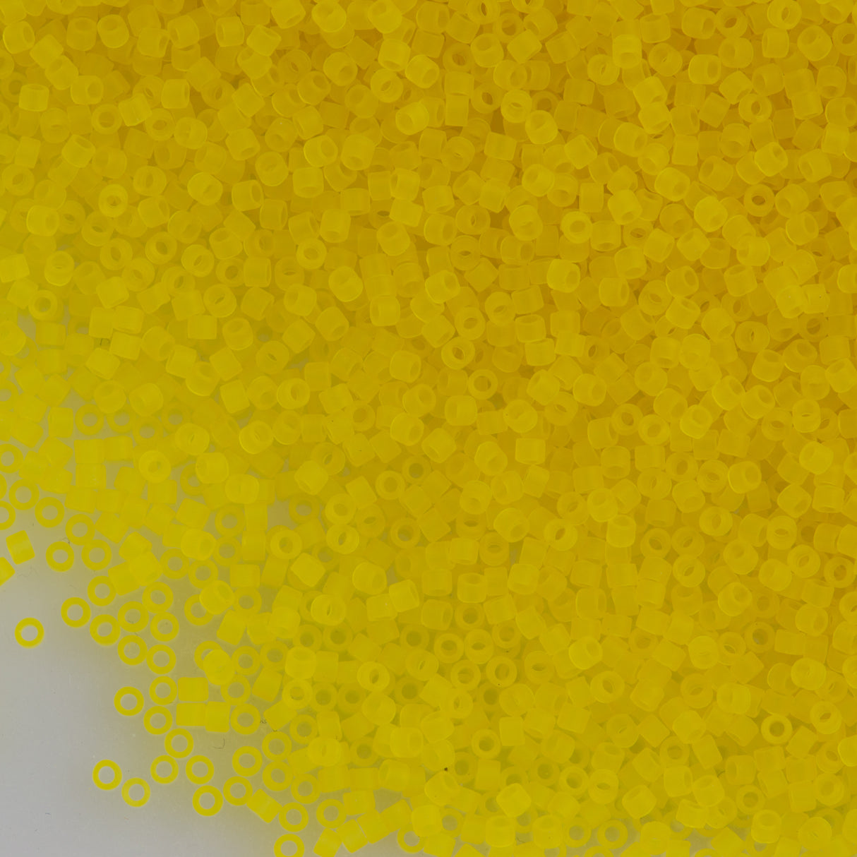 25g Miyuki Delica Seed Bead 11/0 Matte Transparent Yellow DB743