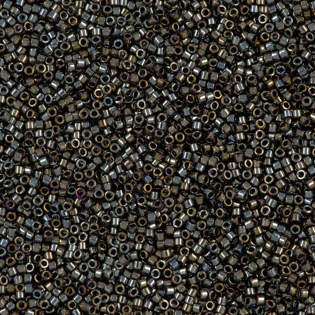 25g Miyuki Delica Seed Bead 11/0 Metallic Dark Steel Luster DB26