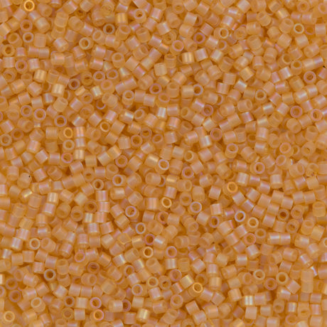 Miyuki Delica Seed Bead 15/0 Matte Transparent Topaz 2-inch Tube DBS852