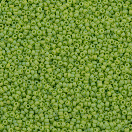 50g Miyuki Round Seed Bead 11/0 Matte Opaque Chartreuse AB (416FR)