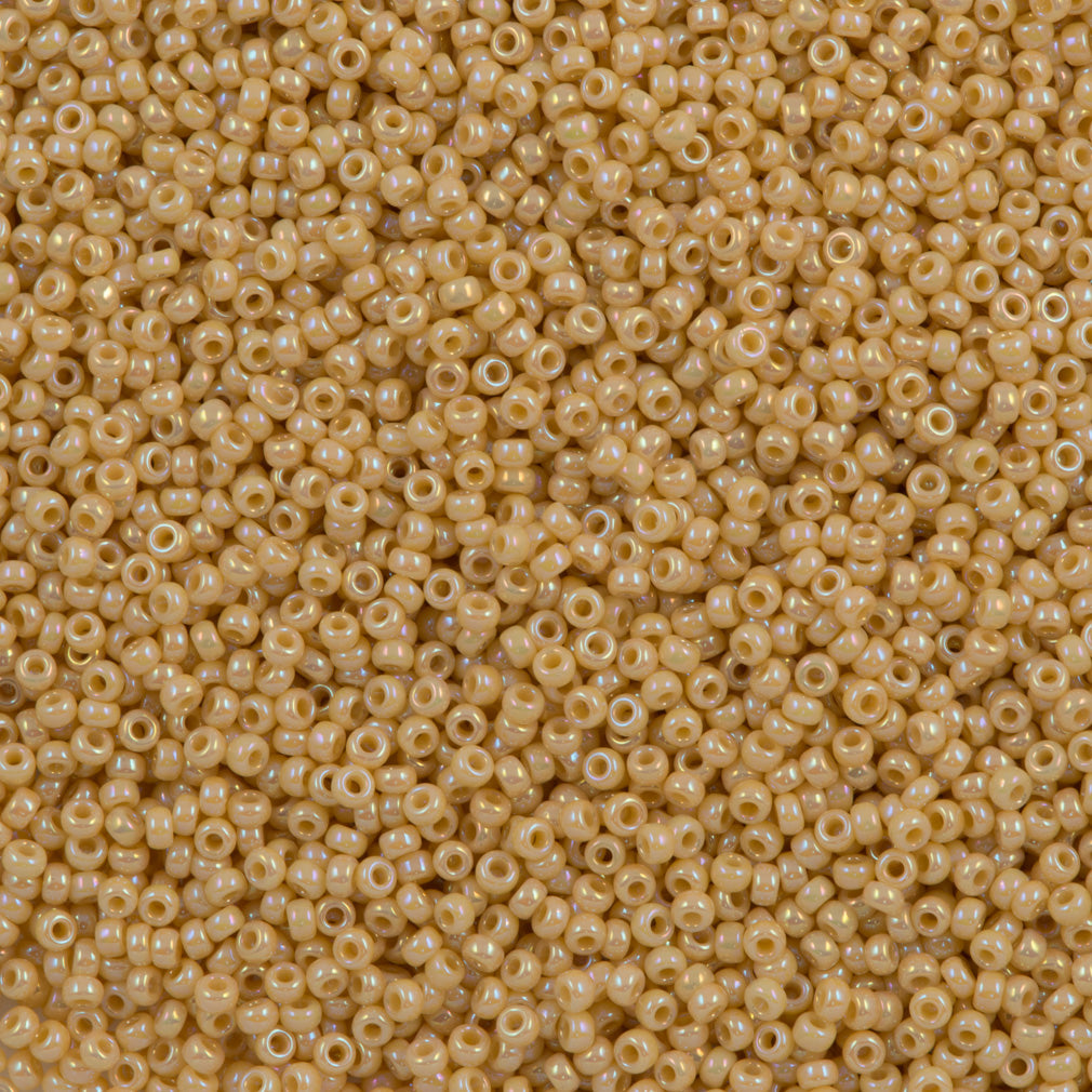 50g Miyuki Round Seed Bead 11/0 Opaque Tan AB (488)