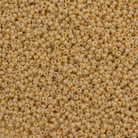 50g Miyuki Round Seed Bead 11/0 Opaque Tan AB (488)