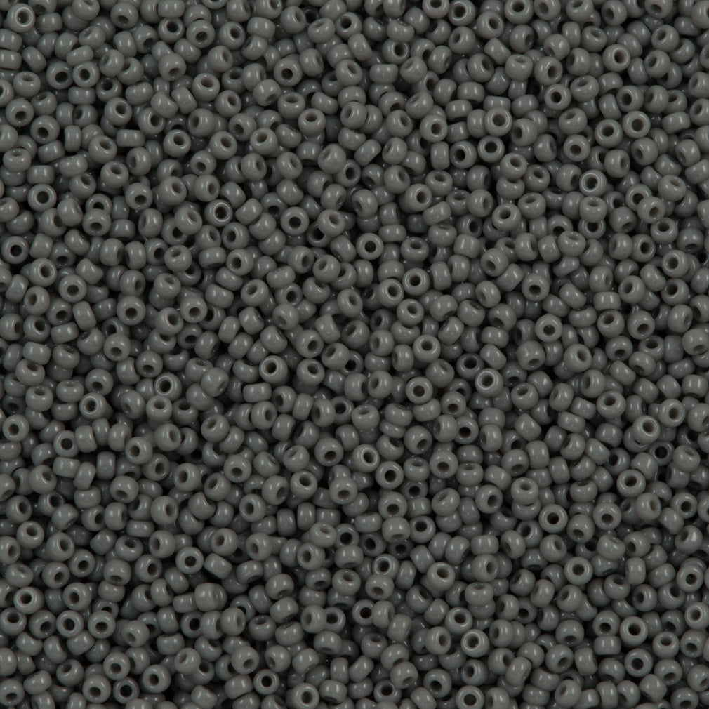 Miyuki Round Seed Bead 11/0 Opaque Falcon Grey 22g Tube (499)