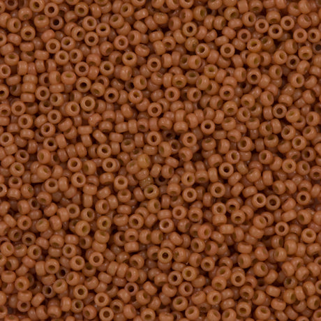 Miyuki Round Seed Bead 15/0 Duracoat Opaque Cedar 2-inch Tube (4457)