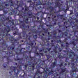 Miyuki Triangle Seed Bead 5/0 Inside Color Lined Lilac AB 10g (1138)