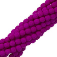 100 Czech Fire Polished 3mm Round Bead Neon Purple (25125)