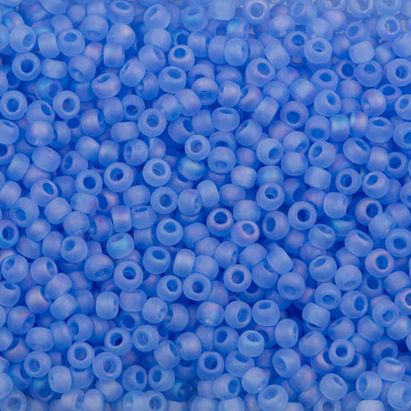 50g toho Round Seed Bead 8/0 Transparent Matte Light Blue AB (168F)