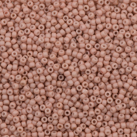 50g Toho Round Seed Bead 11/0 Opaque Matte Shell Pink (764)