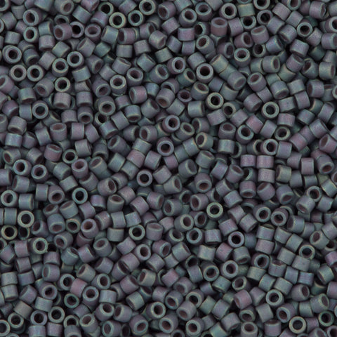 Miyuki Delica Seed Bead 11/0 Matte Metallic Blue Slate Gold Luster AB ...