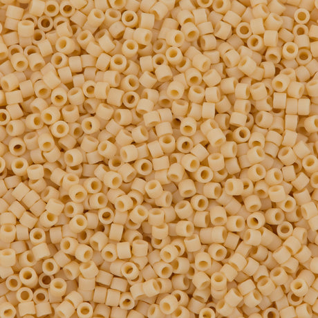 25g Miyuki Delica seed bead 11/0 Opaque Matte Light Butter Rum DB1581