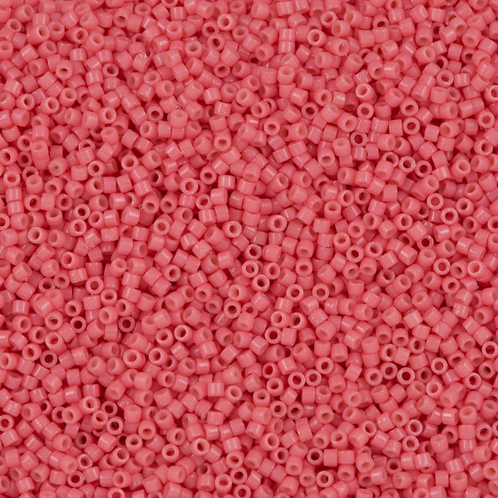 25g Miyuki Delica Seed Bead 11/0 Duracoat Dyed Opaque Guava DB2115