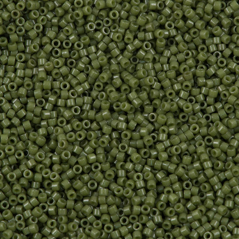 Miyuki Delica Seed Bead 11/0 Duracoat Opaque Army Green 2-inch Tube DB ...