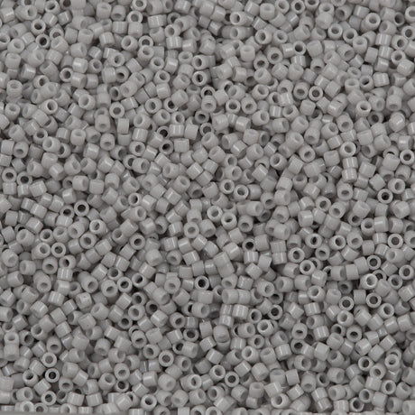 Miyuki Delica Seed Bead 11/0 Duracoat Opaque Soft Grey 2-inch Tube DB2366