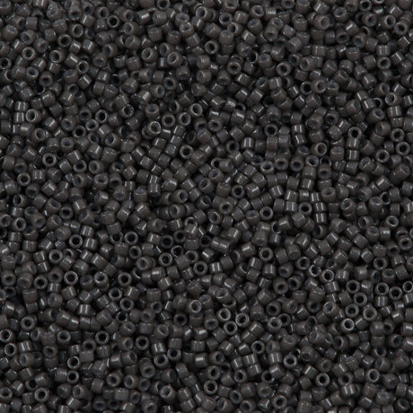 Miyuki Delica Seed Bead 11/0 Duracoat Opaque Charcoal Grey 2-inch Tube DB2368