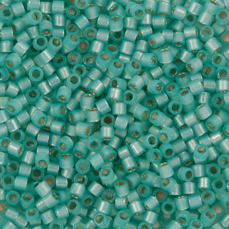 Miyuki Delica Seed Bead 10/0 Silver Lined Light Aqua 7g Tube DBM626