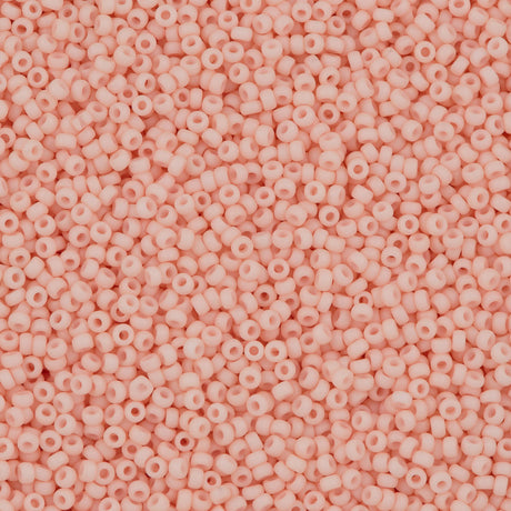 50g Miyuki Round Seed Bead 11/0 Opaque Matte Light Tea Rose (2036)