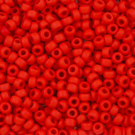 Miyuki Round Seed Bead 6/0 Matte Opaque Red (407F)