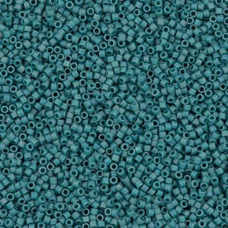 25g Miyuki Delica Seed Bead 11/0 Matte Opaque Glazed Nile Blue AB DB2315