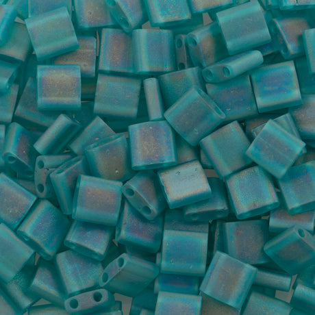 Miyuki Tila Seed Bead Matte Transparent Teal AB (2405FR)