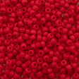 50g Toho Round Seed Bead 8/0 Opaque Matte Orange Red (45AF)