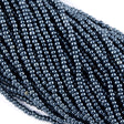 Czech Seed Bead Gunmetal 1/2 Hank 8/0 (49102)