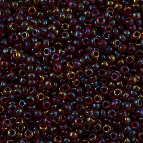 Miyuki Round Seed Bead 6/0 Garnet Lined Ruby AB 20g Tube (367)