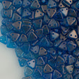 15g CzechMates 6mm Two Hole Triangle Beads Halo Azurite 29266