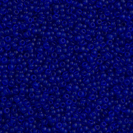 Miyuki Round Seed Bead 11/0 Semi-Matte Transparent Cobalt 22g Tube (151SF)