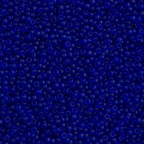 50g Miyuki Round Seed Bead 11/0 Semi-Matte Transparent Cobalt 11-151SF