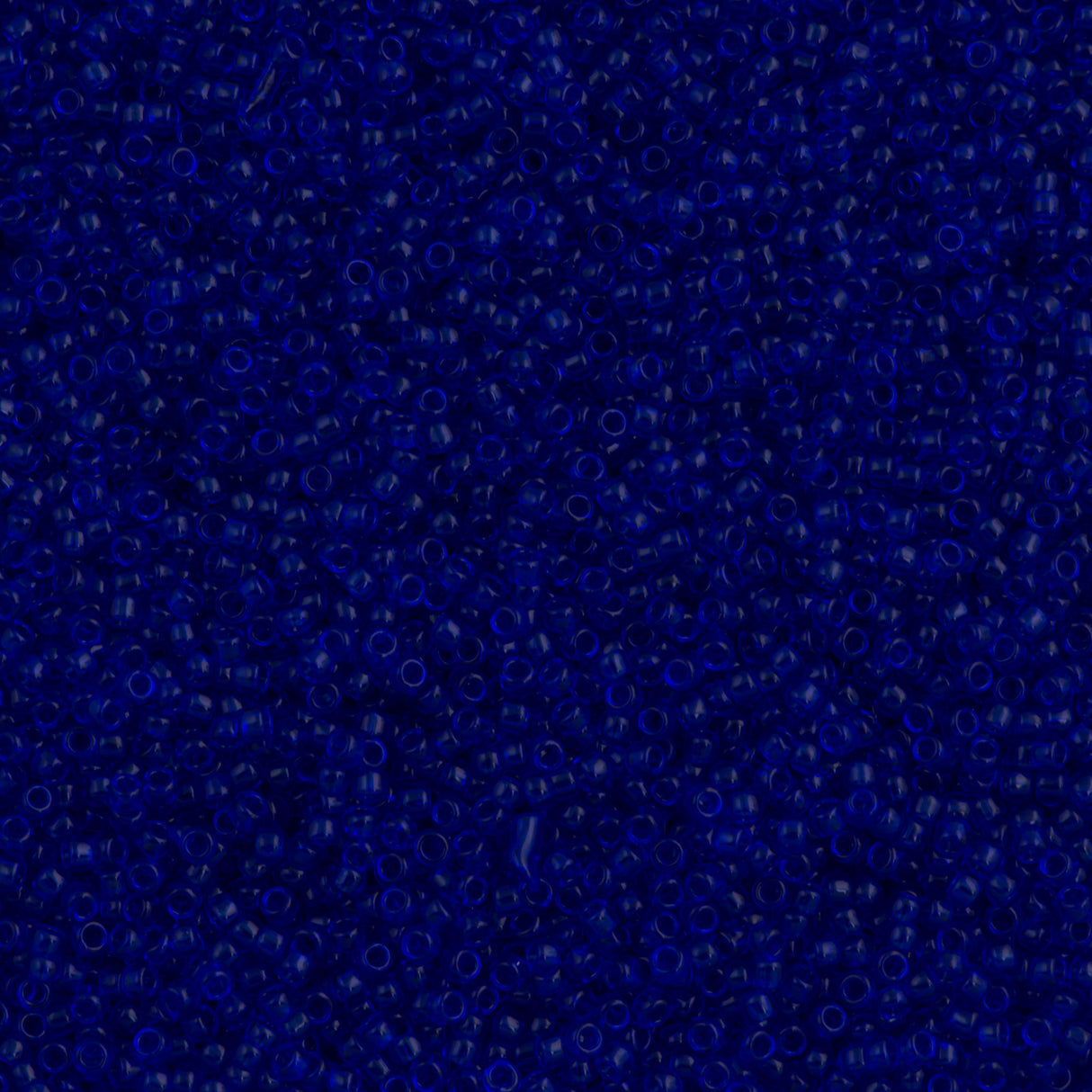 Toho Round Seed Bead 15/0 Transparent Cobalt 2.5-inch Tube (8)