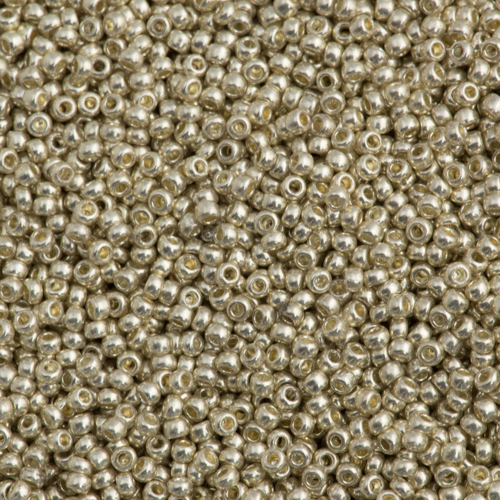 Czech Seed Bead 11/0 Metallic Silver 50g (18303)