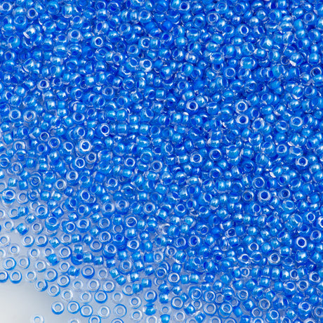 Czech Seed Bead 11/0 Dark Blue Lined Crystal 50g (38136)