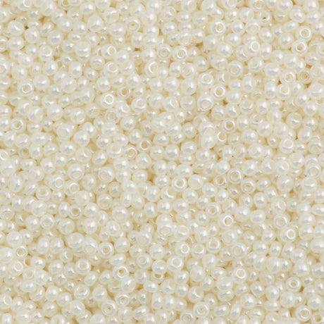 Czech Seed Bead 11/0 Ceylon Pearl White 50g (47102)