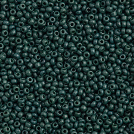 Czech Seed Bead 11/0 Opaque Dark Green 50g (53270)