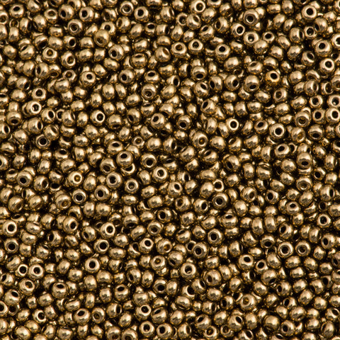 Czech 8/0 Seed Beads - 10 Grams - 8CZ01710 - Pale Bronze Gold