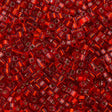 Miyuki 1.8mm Cube Seed Bead Silver Lined Red 8g Tube (10)