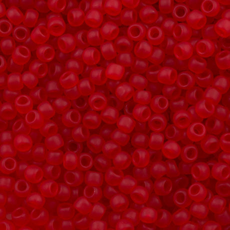 50g toho Round Seed Bead 8/0 Transparent Matte Ruby (5BF)