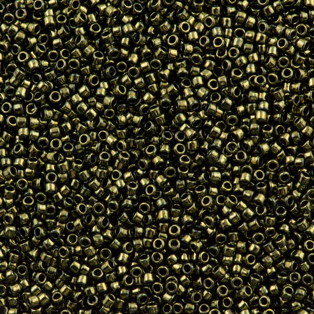 Toho Round Seed Bead 15/0 Dark Chocolate Bronze Gold Luster 2.5-inch Tube (422)