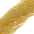 100 Czech Fire Polished 2mm Round Bead Gold Suede Lame (79081CR)