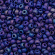 Miyuki Round Seed Beads 5/0 Opaque Matte Cobalt AB 20g Tube (414FR)