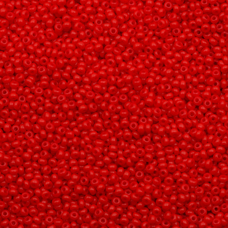 50g Czech Seed Bead 10/0 Opaque Light Red (93170)