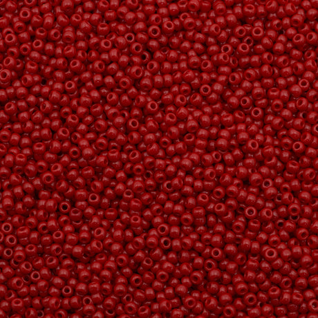 Toho Round Seed Bead 11/0 Opaque Red 2.5-inch Tube (45)