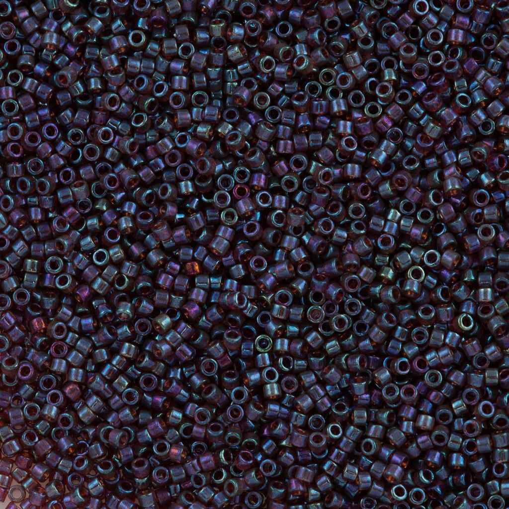 DB104 Delica Beads 10gr. Raspberry, Transparent Luster Rainbow