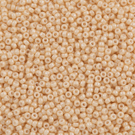 50g Miyuki Round Seed Bead 11/0 Opaque Beige Luster (593)