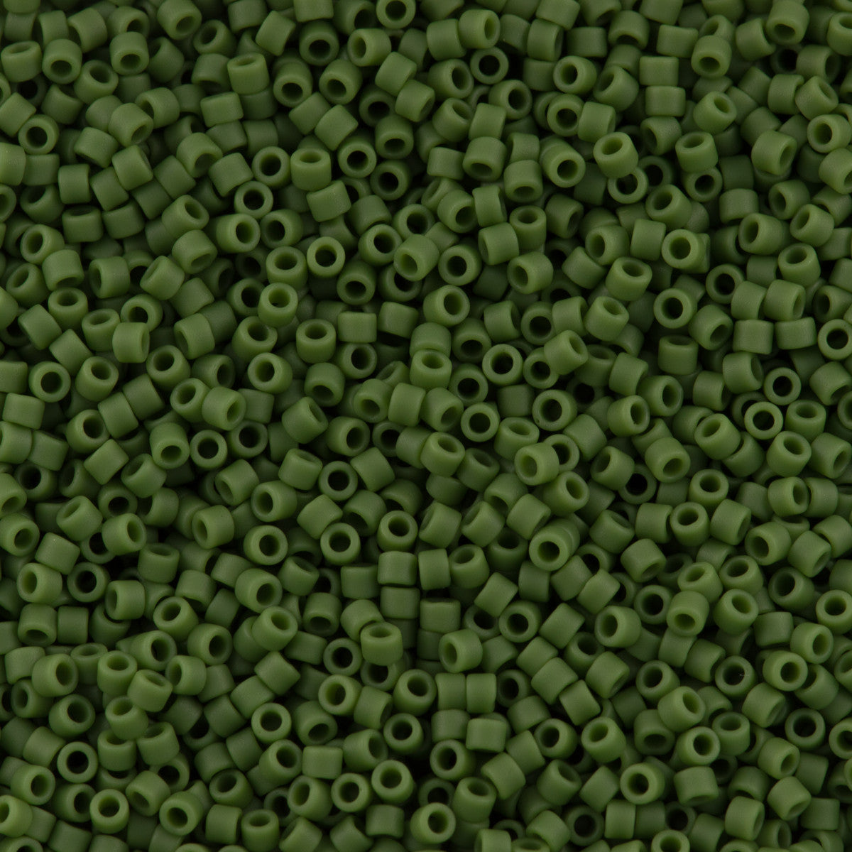 25g Miyuki Delica seed bead 11/0 Matte Avocado Green DB1585