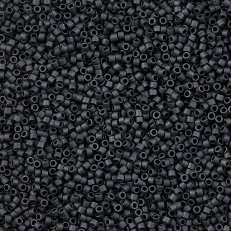 Miyuki Delica Seed Bead 11/0 Matte Charcoal 2-inch Tube DB306